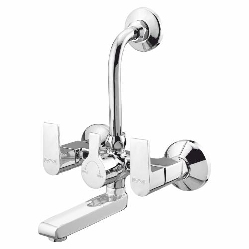 Wall Mixer with Provision for Overhead Shower with L-Bend Pipe